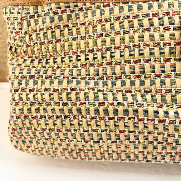 Vintage Fossil Purse Bag Satchel With Wooden Handles and Key Accessory - Picture 7 of 15